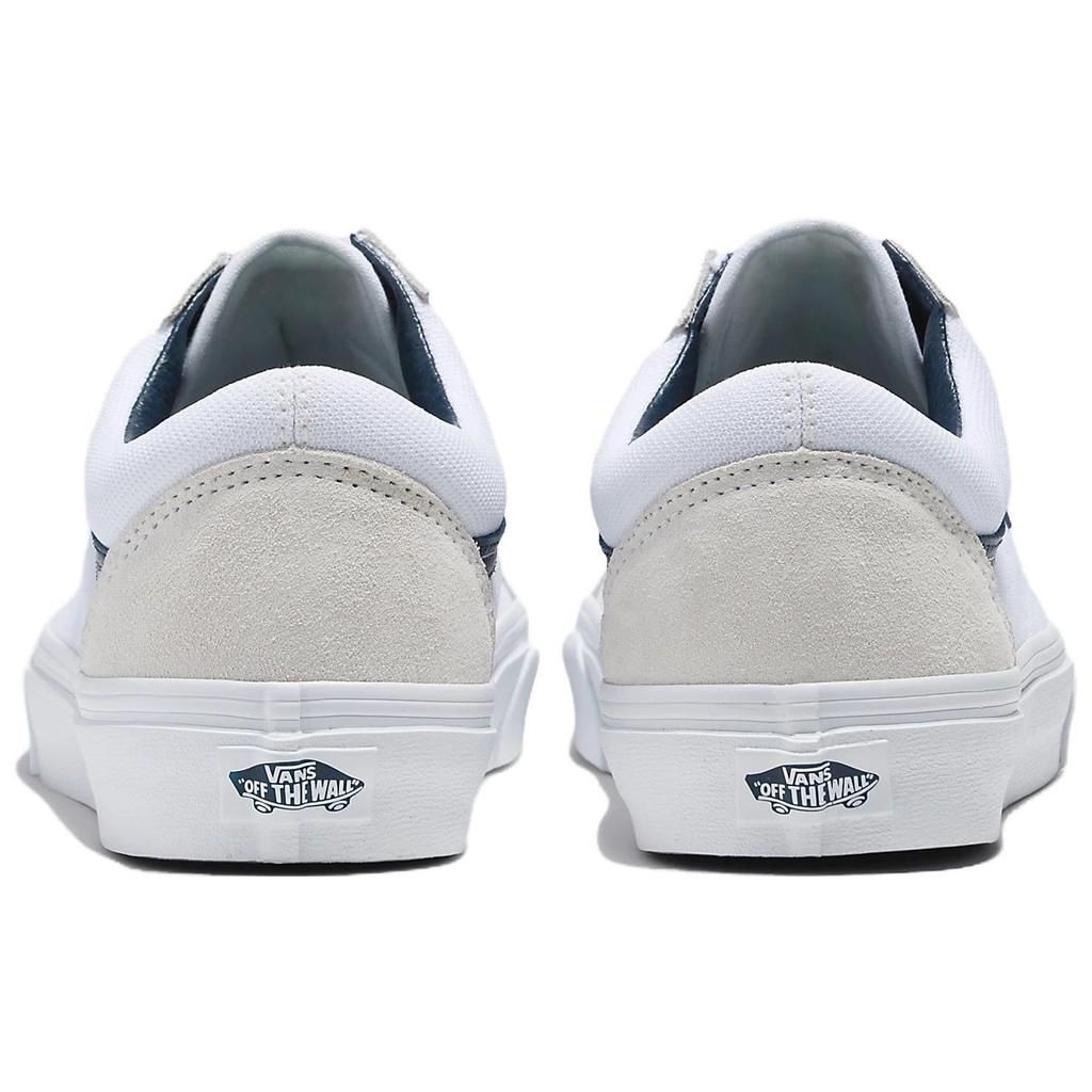Vans Old Skool Durable Breathable Low-Top Skate Shoes Unisex Sneakers White Blue VN0005UFYY2