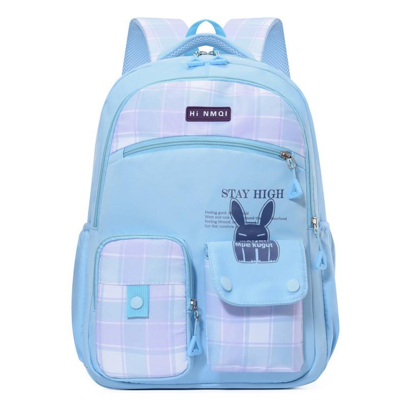 

Spacious Cute Oxford Fabric Backpack For Elementary School Kids Grade 3-6 синій