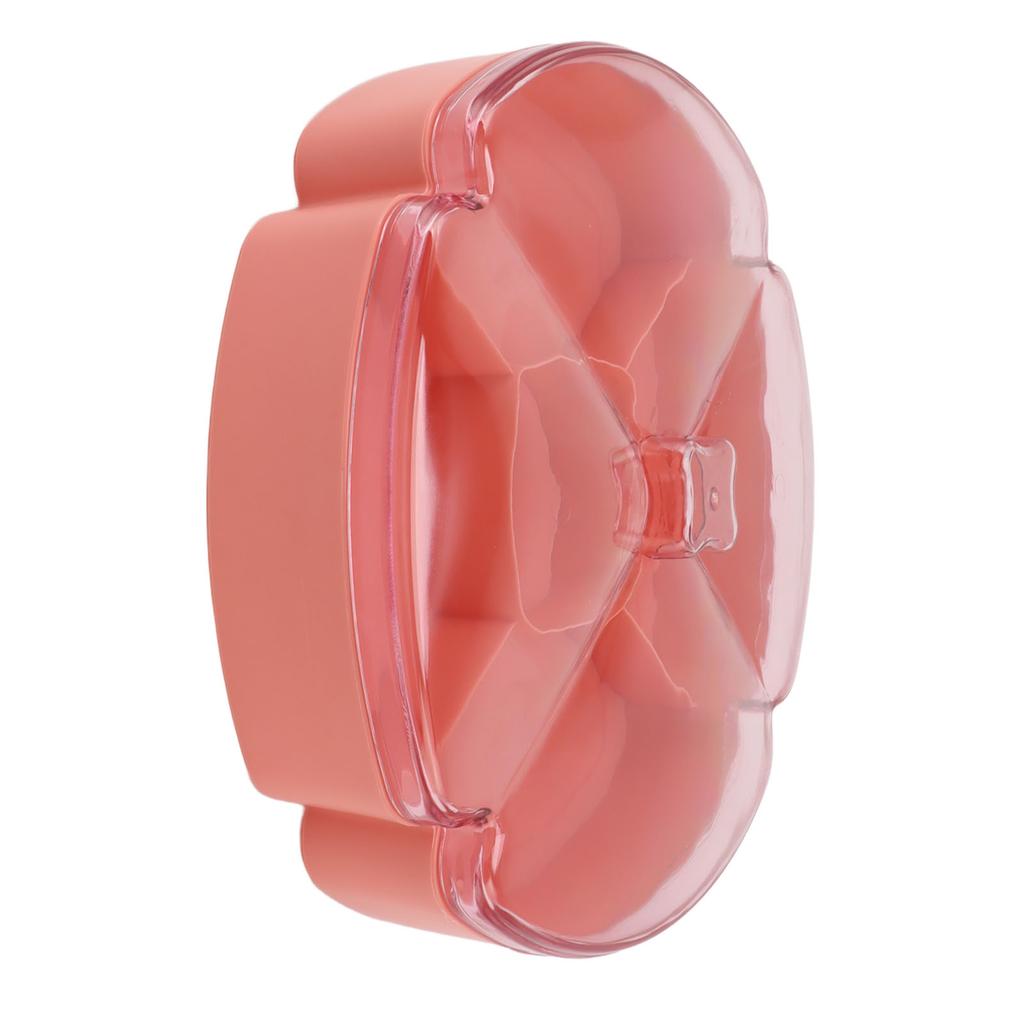 Snack Serviertablett Rund Kunststoff Obst Nuss und Süßigkeiten Fachplatte mit 5 Fächern für