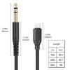 Type C To 6.35mm Cable Cord Electric Guitar Connection Wire Line USB C To 1/4inch TRS Recording Cable Line Black