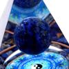 Orgonite Pyramid Ornament Natural Stone Power Stone Purification Lapis Lazuli Sazare Round Ball Blue Gold Stone Tai Chi [GOLD STONE]