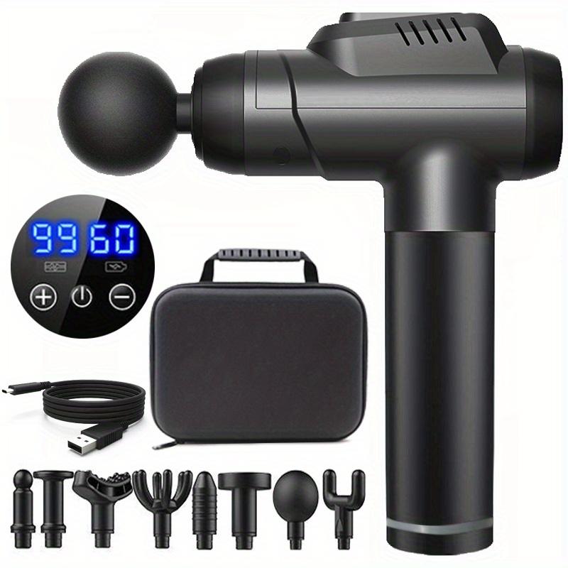 

1 шт. Фасциальный пистолет, 99-уровневый массажный пистолет для мышц, массажер для тела, светодиодный экран, перезаряжаемый фасциальный пистолет с 8 массажными головками для фитнес-массажера для мышц