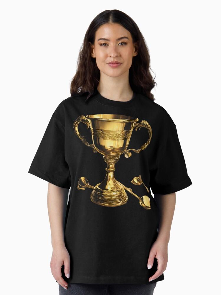 Football Manager Football Golden Awesome Cup Oversized Unisex T-Shirt