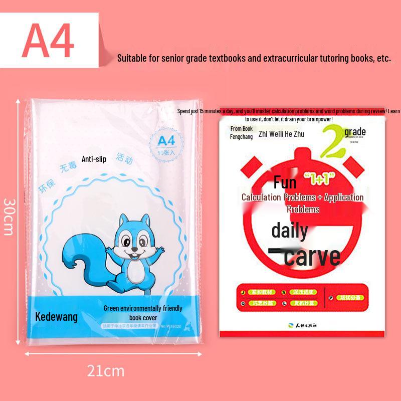 Self-Adhesive Frosted Transparent Book Covers - Waterproof A4, 16k, 22k for Students, Pack of 10