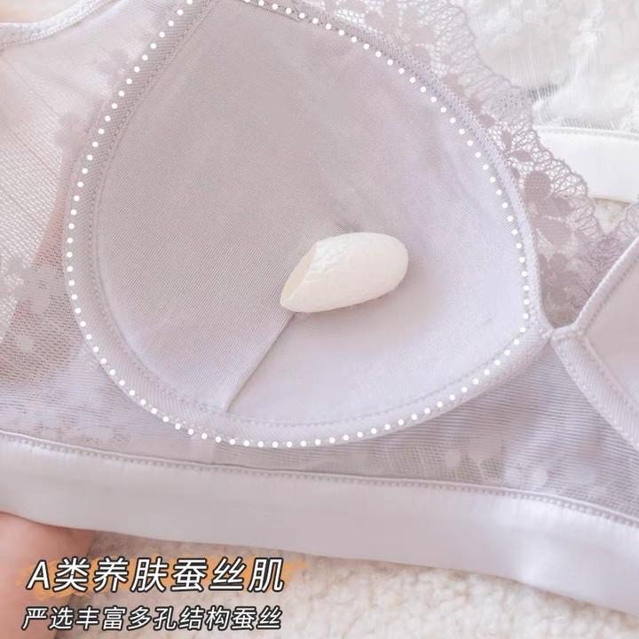 Summer mesh lace breathable bra ultra-thin collection breast no steel ring comfortable sexy big chest small underwear women