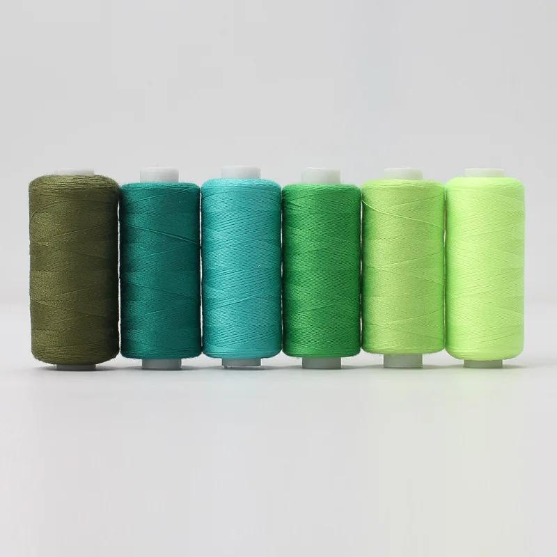 6 Rolls/Set Sewing Thread Polyester 402 Sewing Thread Roll Machine Hand Embroidery Each Spool for Home Sewing Kit