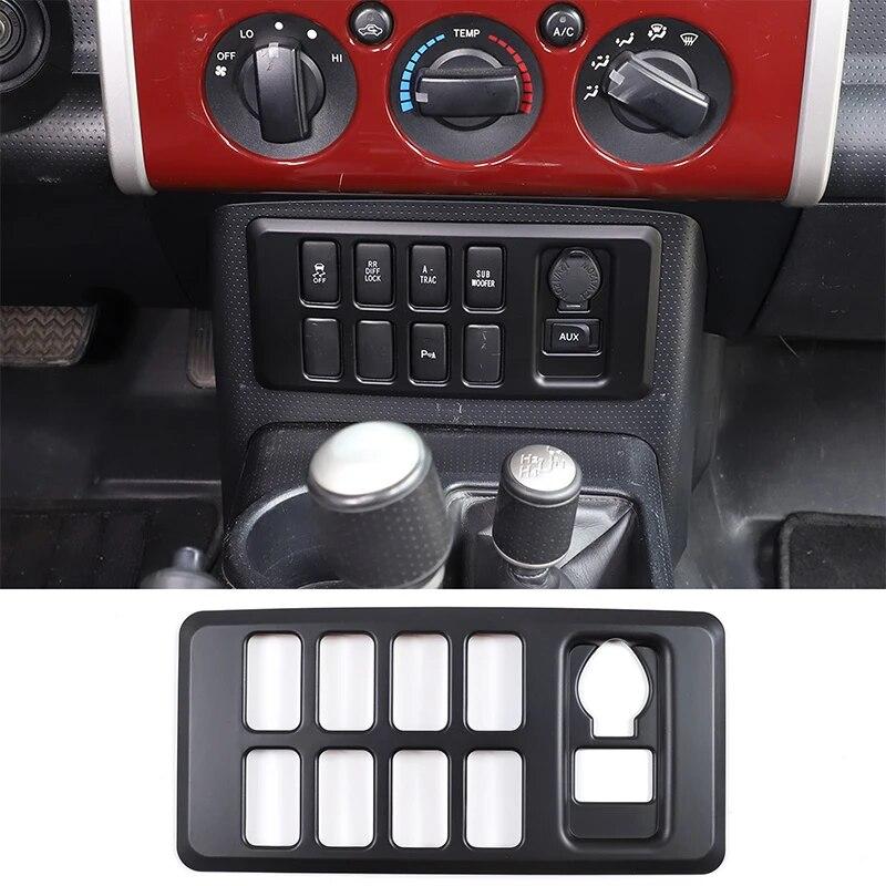 

Для Toyota FJ Cruiser 07-21 панель режима кондиционирования воздуха аксессуары для салона автомобиля центральная панель режима управления декоративные наклейки матовый черный