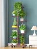 Wrought Iron Multi-layer Flower Stand Shelf for Indoor and Balcony Plant Display