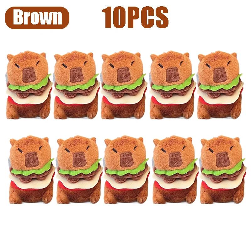 Capybara Hamburger Plüschtier Niedliche Anime Flauschige Puppe Weiches Simulations-Weihnachtsgeschenk für Kinder Mädchen