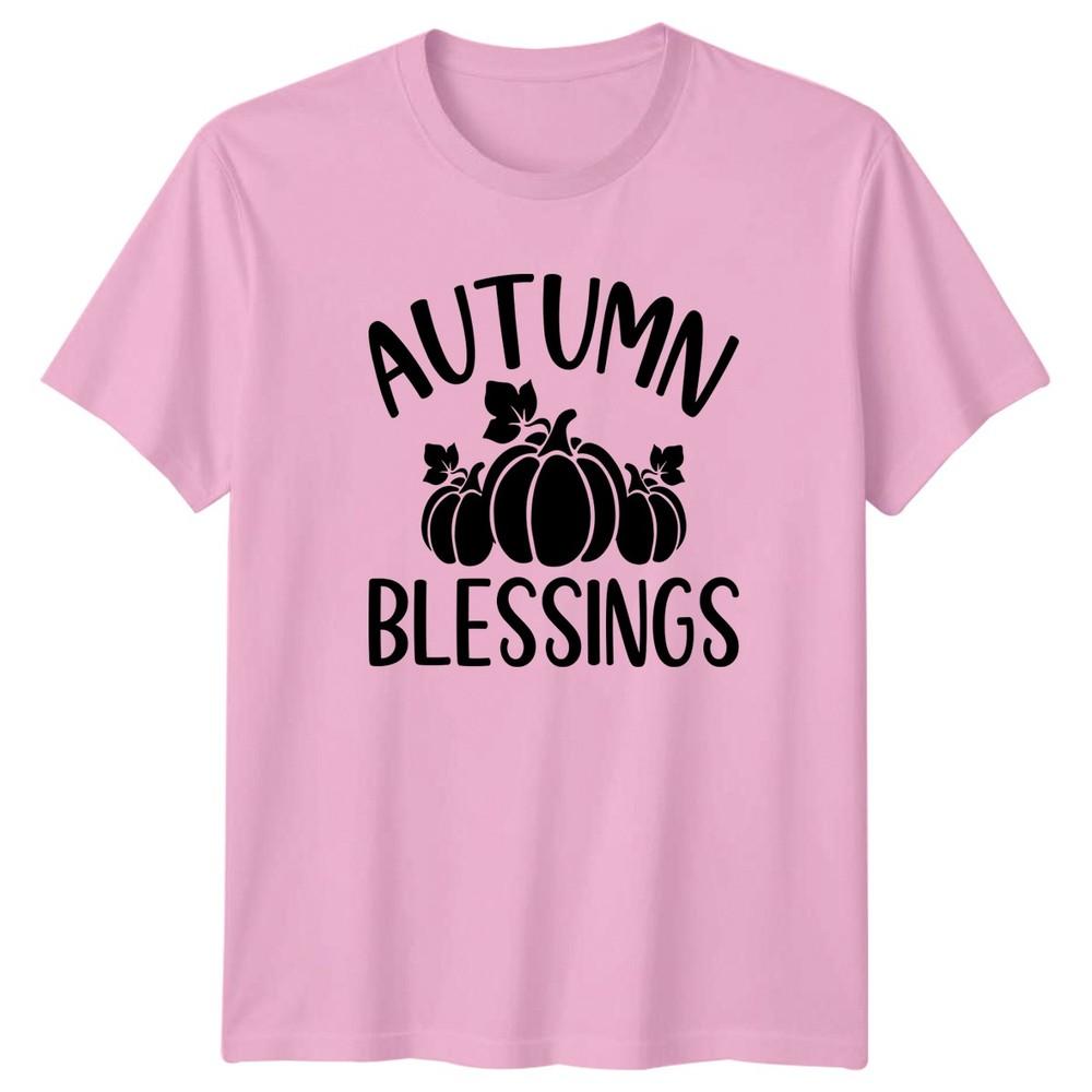 Autumn Blessings TShirt Autumn Pumpkin Seasonal Clothing Thanksgiving
