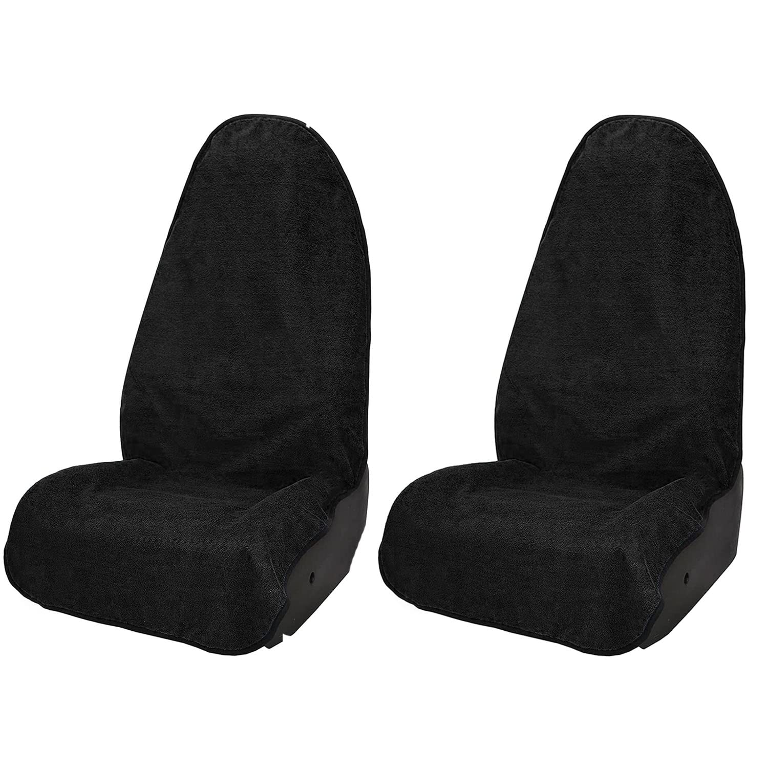 Kashiwise Seat Soft One Size Fits Washable 2 Covers Waterproof Stain-Resistant Fabric Non-Slip Most Black Pieces 7186₽