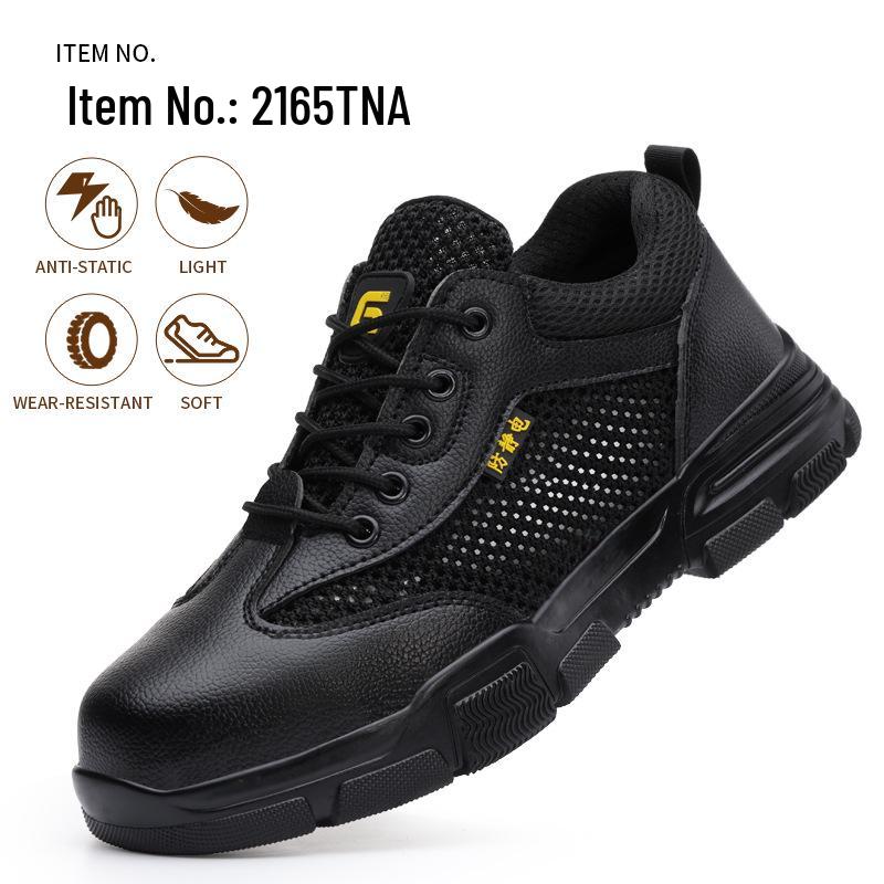 Anti-Static Fleece-Lined Safety Shoes - High-Top, Wear-Resistant, Dust-Free for Winter