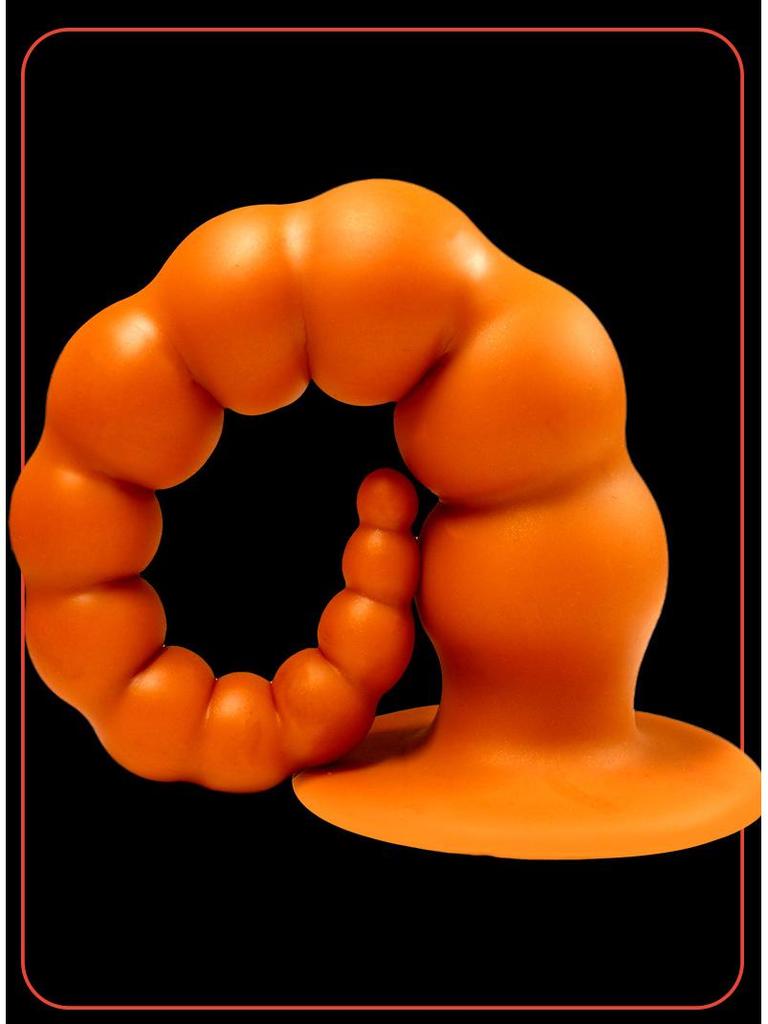 Long Love Tiger Silicone Anal Beads Tail Plug for Women