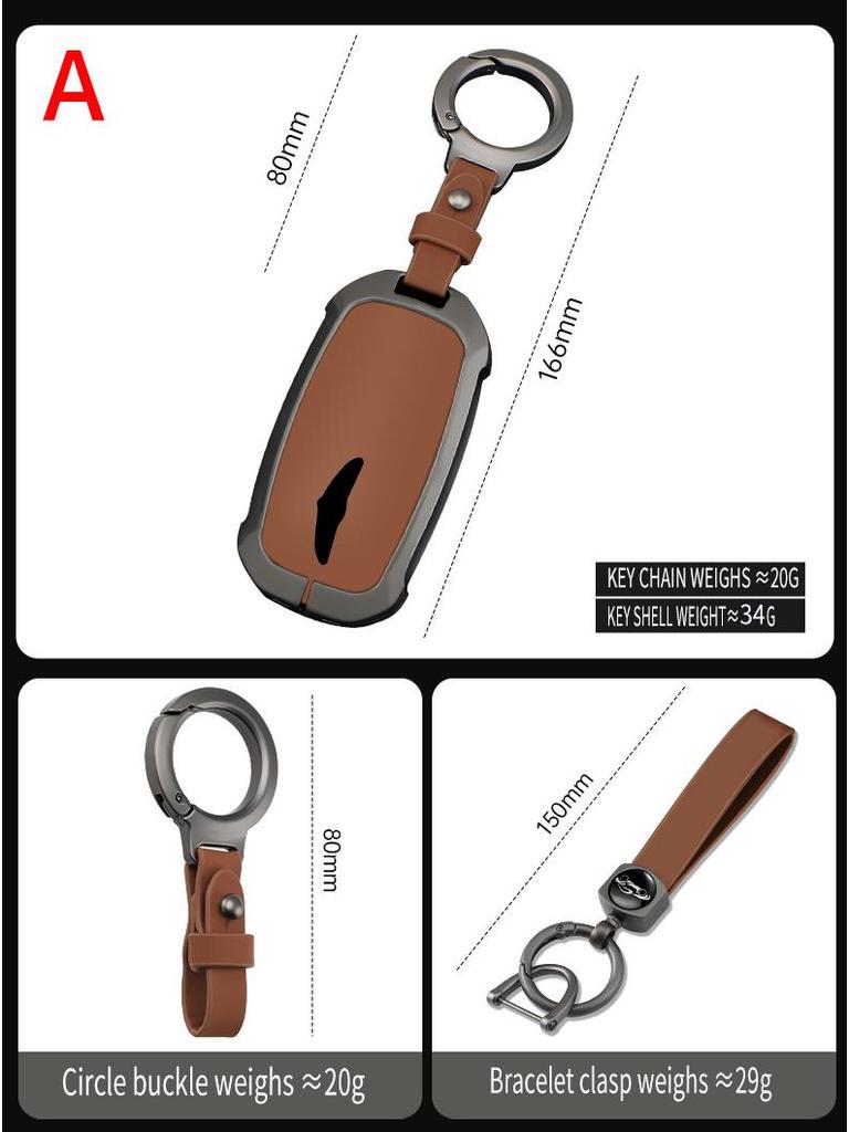 Genesis C Model Men's Leather Key Case - Minimalist High-End Pendant Keychain