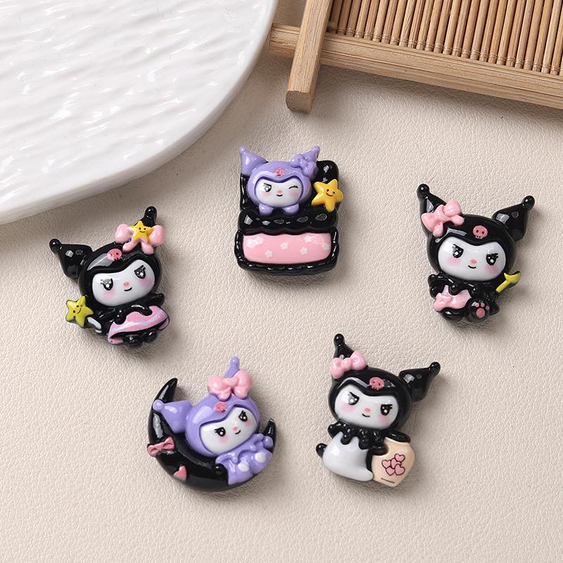 10Pcs New Mini Kawaii Cartoon Good Night Animal Series Flat Bottom Scrapbook Diy Jewelry Making Hairwear Accessorie A32