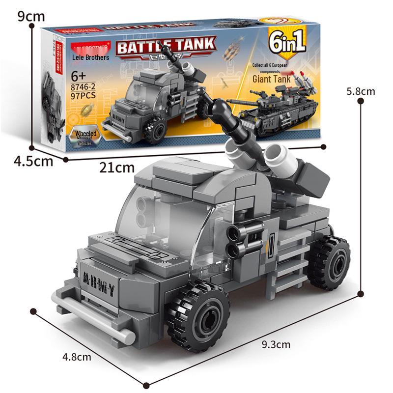 Compatible Engineering Firefighting Robot Car Model - Educational Assembly Toy with Building Blocks