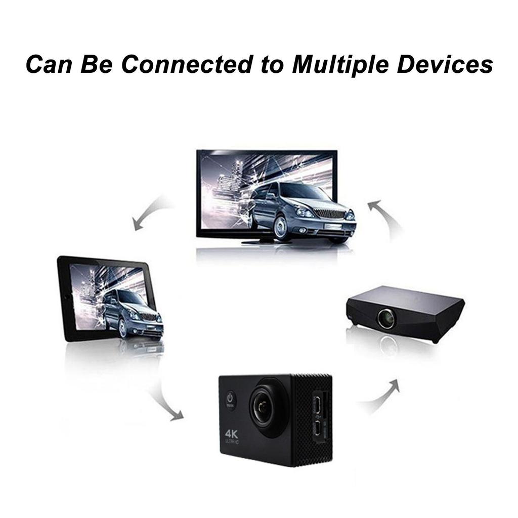 4K HD Sports Camera 30M Waterproof WiFi Action Camera Mobile APP Real Time Reception 170 Degree Wide Angle Lens Camera for Outdoor