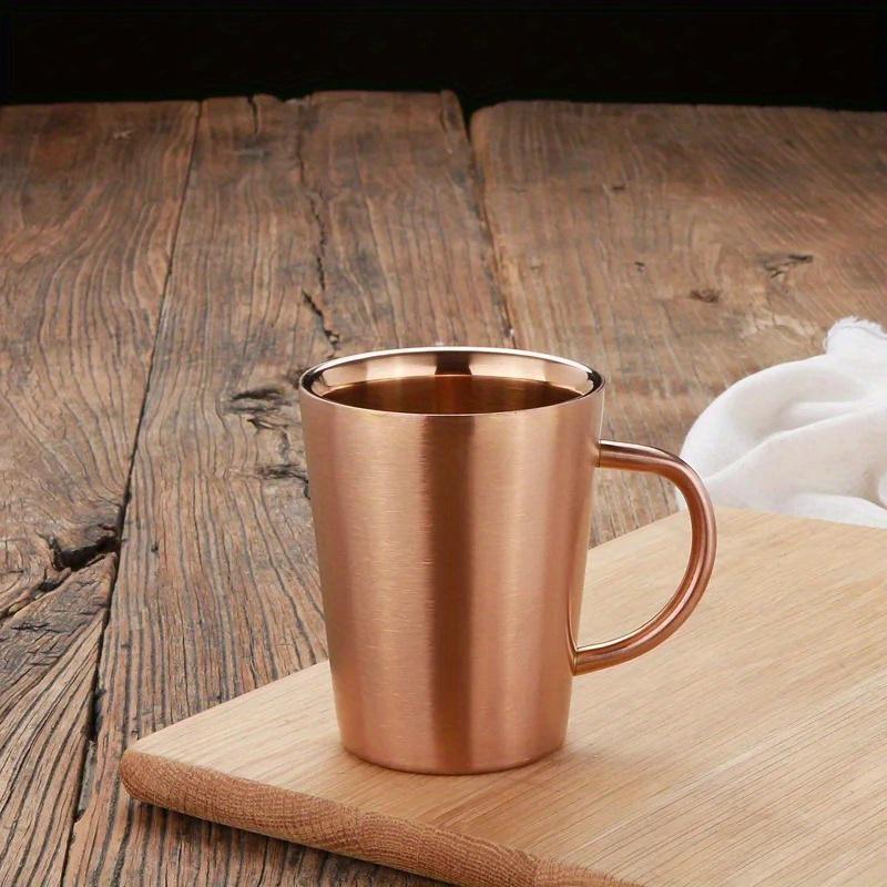 1PC 300ml Water Cup Home Dining Drinkware Mugs Stainless Steel Beer Cup Coffee Mugs with Handle