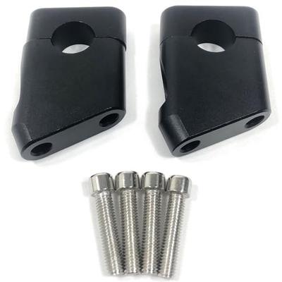 Fiets Stuur Verhoger Adapter Set Zwart Zilver Aluminium