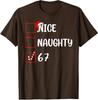 Christmas List Nice Naughty Funny Six Seven Meme Unisex T-Shirt