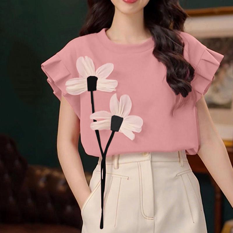 ZANZEA Damen Lässige Rundhals Ärmellose Patchwork Bluse