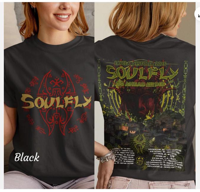 Soulfly Band 2025 Tour Dates Music Concert Unsiex T-Shirt.