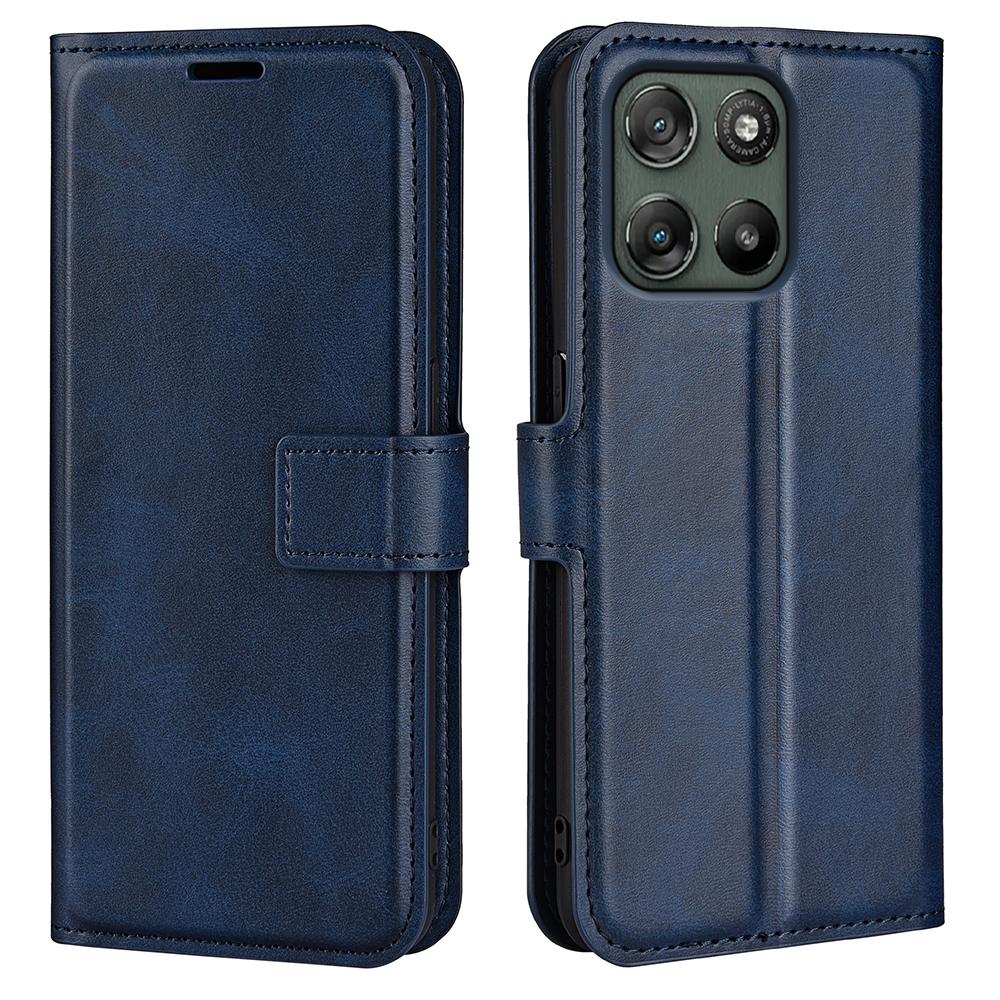 For Motorola Moto G67 Power 5G Stand Case Anti-Scratch Calf Texture Leather Phone Cover