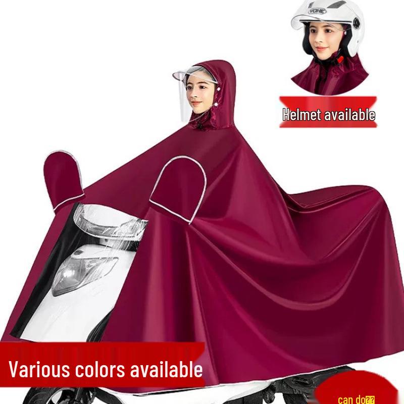Men's Waterproof Electric Vehicle Poncho: Extra Thick, Anti-Storm, Enlarged for Motorcycles and Battery Cars