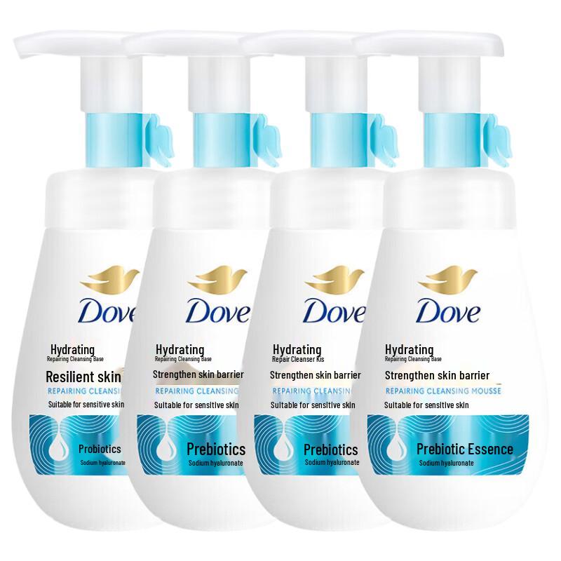 Dove Увлажняющая очищающая пенка, 4 шт.