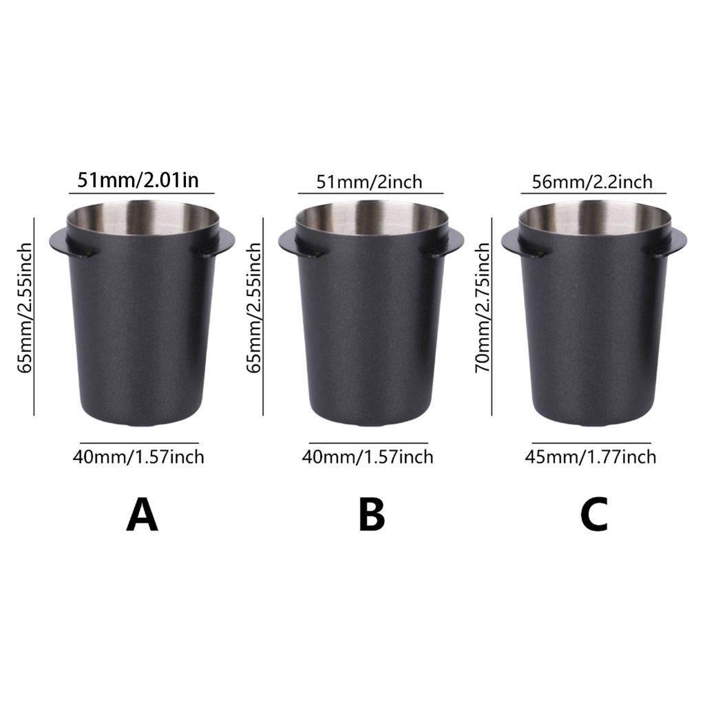 Edelstahl 51/53/58mm Espresso Siebträger Trichter Kaffee Dosierbecher Pulverzuführer Teil Kaffee Brühzubehör