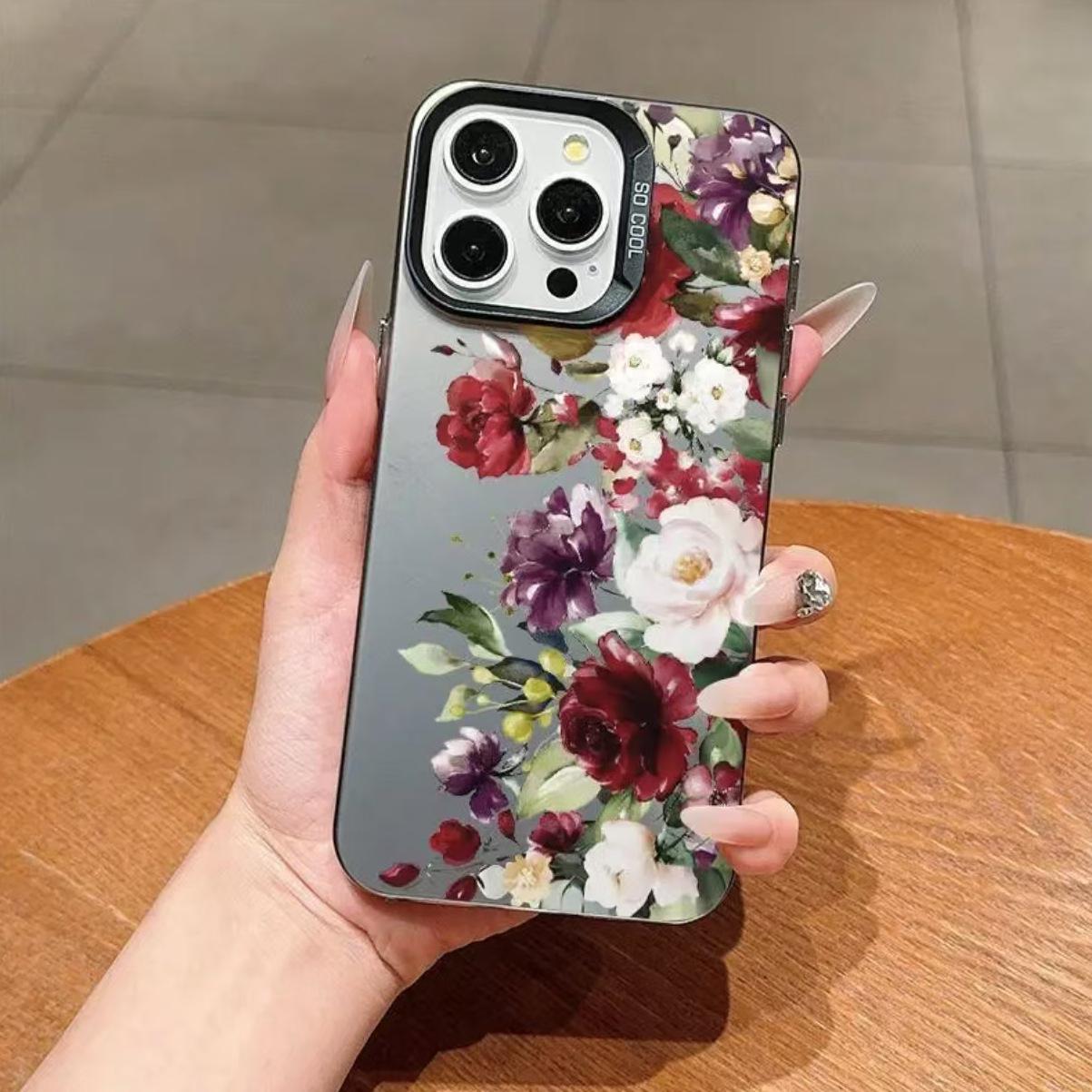 

Silver Shell Floral Phone Case for Apple 16/15/14 Pro, 15 Pro Max, 13/12/11/X 7