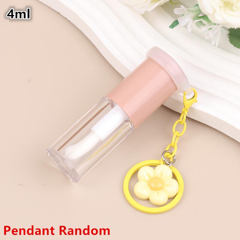 Lip Glaze Bottle With Keychain Big Wand Empty Lipstick Gloss Tube Refillable Liquid Container Bottle Lip Gloss Sample Bottle