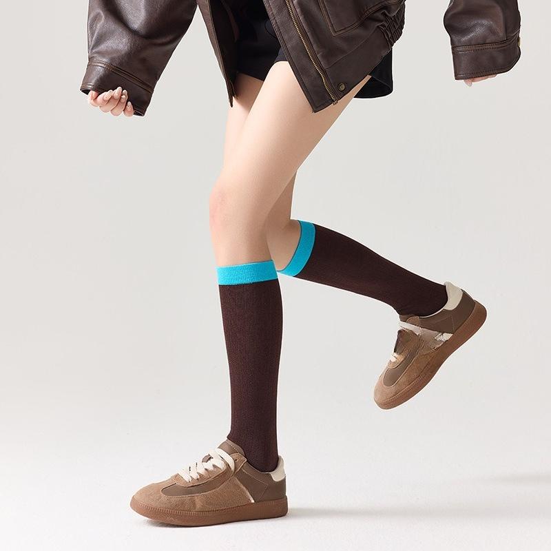 Winter and Autumn Color-patterned Ankle-length Stocking, Compression Stockings, Home and Casual Winter Women's Socks