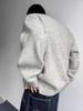 Cleanfit Men's Gray Henley Sweater - Soft, Cozy Knitwear for Autumn/Winter