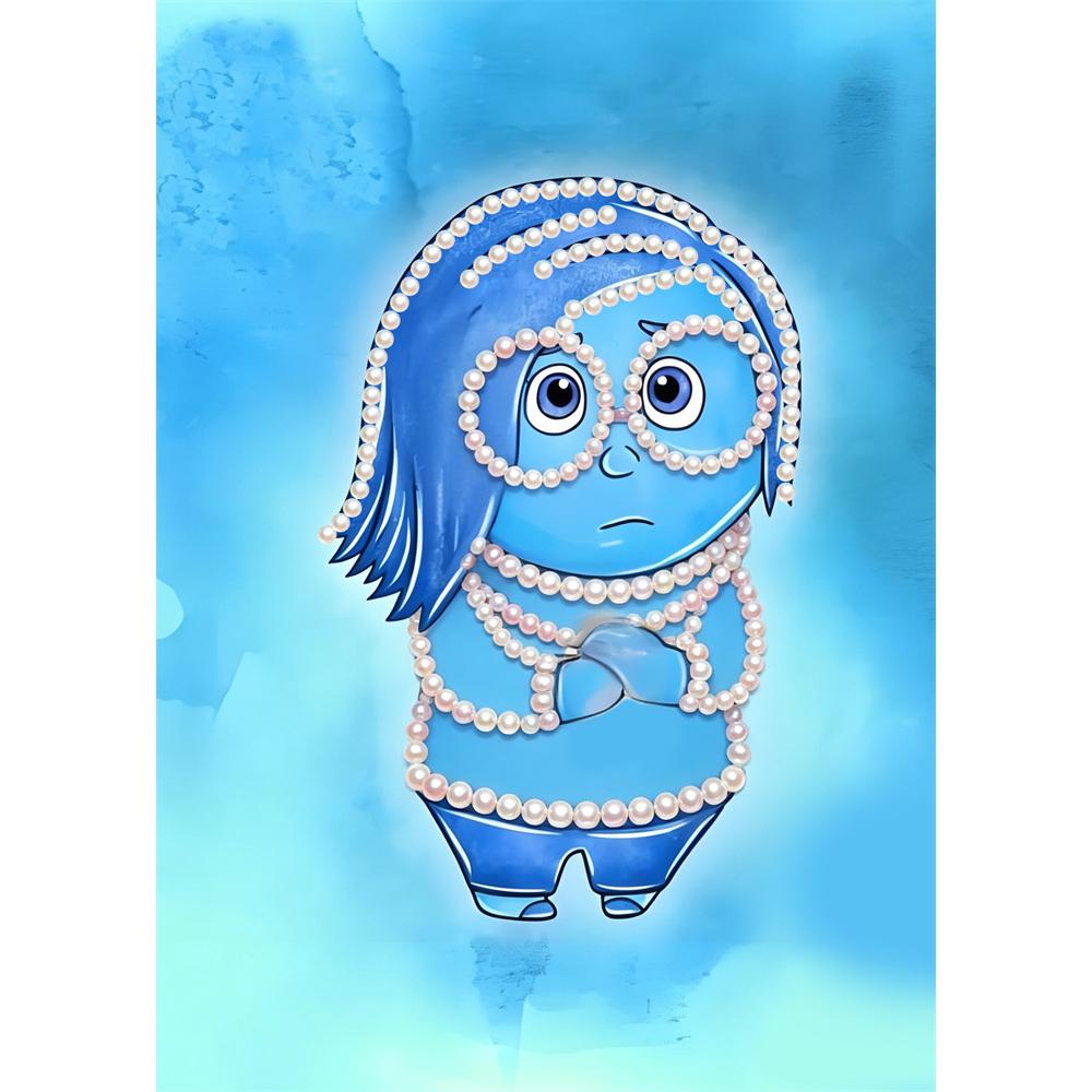 

Disney Pearl Art Inside Out Sadness DIY Handmade Pearl Gemstone Painting Kit Uniquely Shaped Craft for Home Wall Decor 30x40