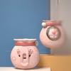 USB Hanging Neck Fan Cute Cartoon Shape 3 Level Wind Speed Concealed Fan Blade Design Mini Portable Hanging Neck Fan