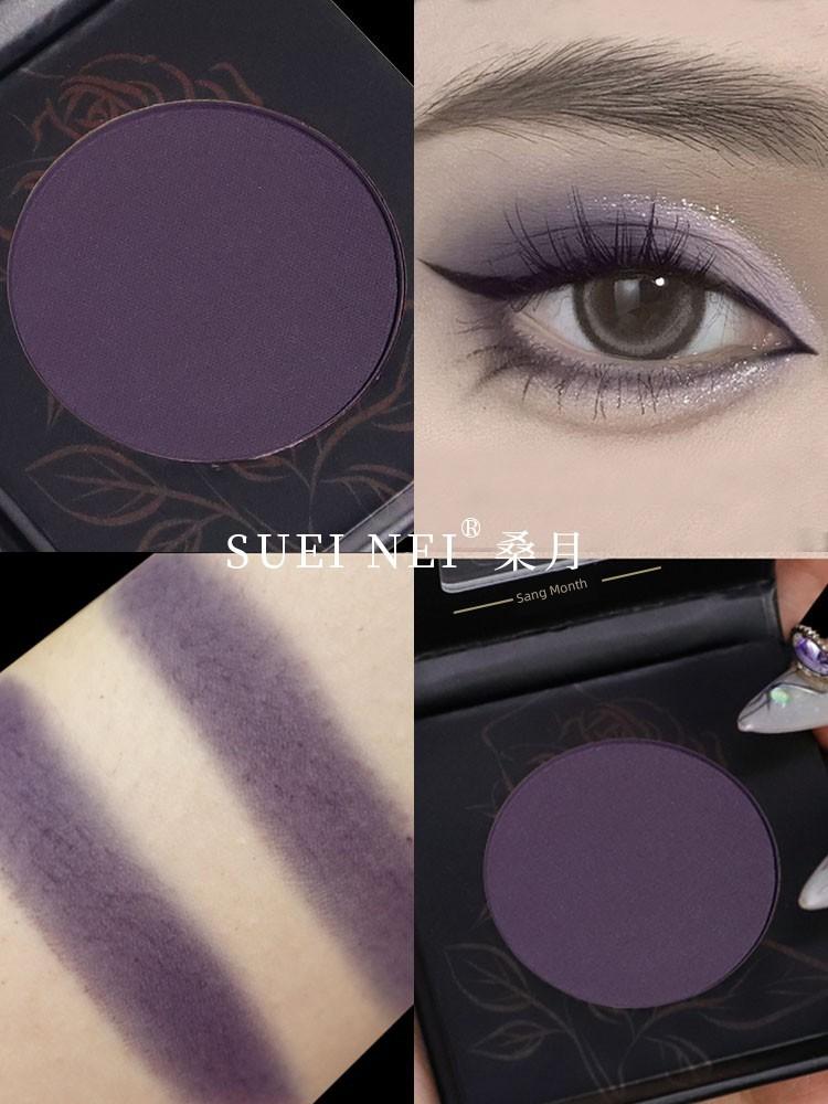 Eye Shadow Plate Matt Dark Purple Monochrome Professional Makeup Eye Shadow