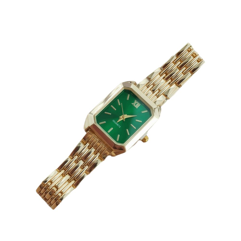 Square Dial Rhinestone Quartz Watch Slim Strap Rhinestone Watch Women Quartz Watch  Casual Wear