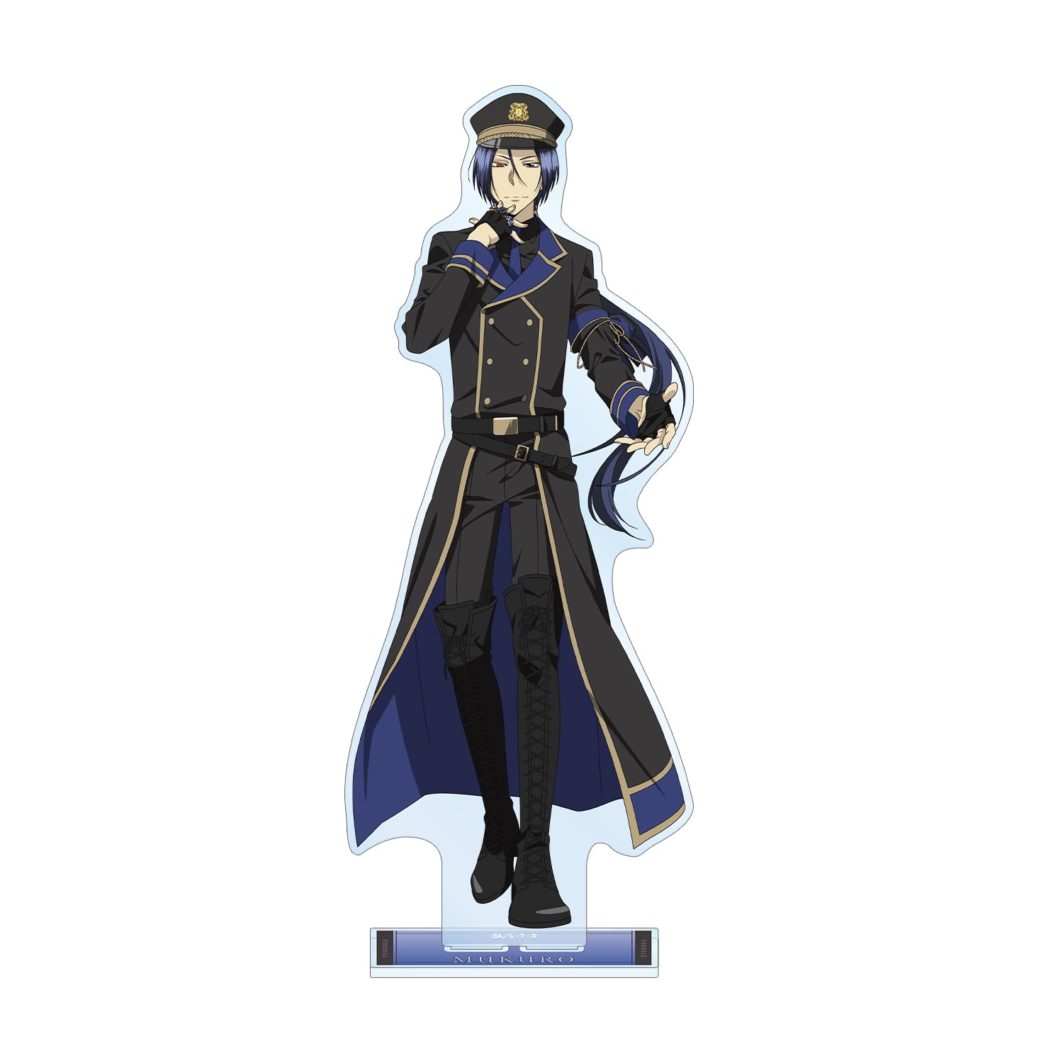 Katekyo Hitman Reborn Original Illustration: Mukuro Rokudo [10 Years Later] Black Military Ver. Extra Large Acrylic Stand