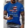 Summer Fashion Printed Men's Plus Size Loose Comfortable Soft Breathable Lightweight Round Neck Short Sleeved T-shirt