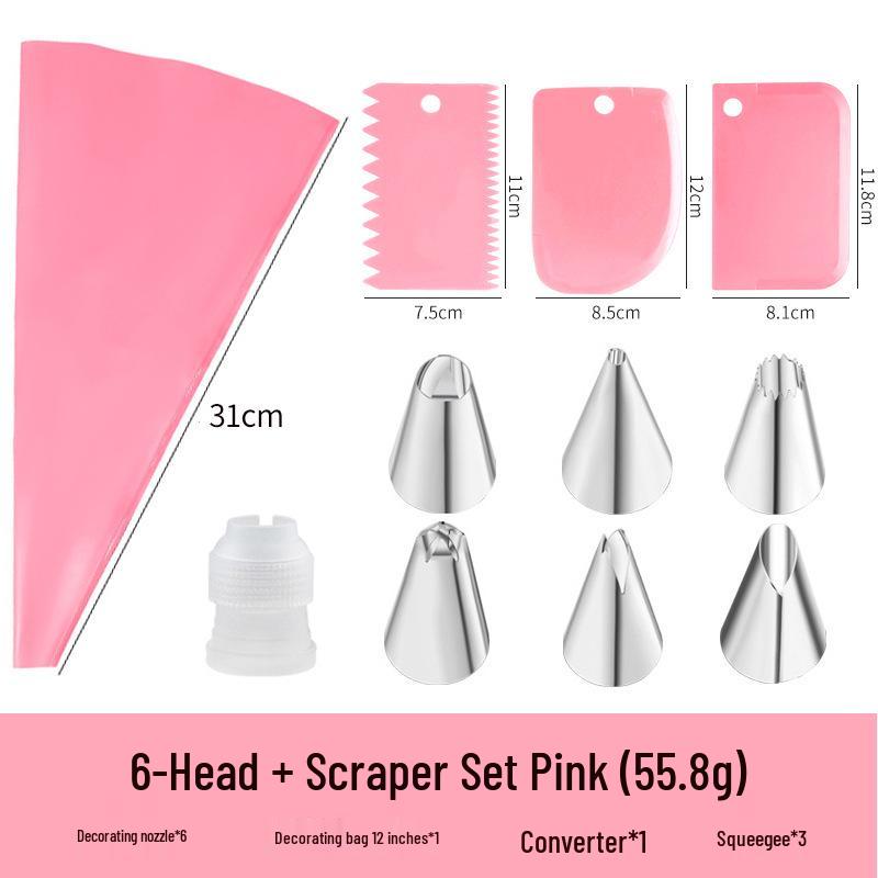 Stainless Steel Cake Decorating Tips Set with EVA Piping Bag
