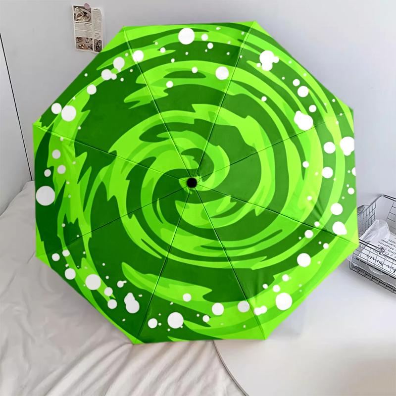 1 Pezzo Ombrello Pieghevole Automatico - Fantasia Cartone Animato, Design Portatile e Pieghevole con 8 Stecche, Regali di Natale e Compleanno