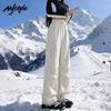 MJ STYLE Women's High-Waist Workwear Straight Leg Outdoor Pants