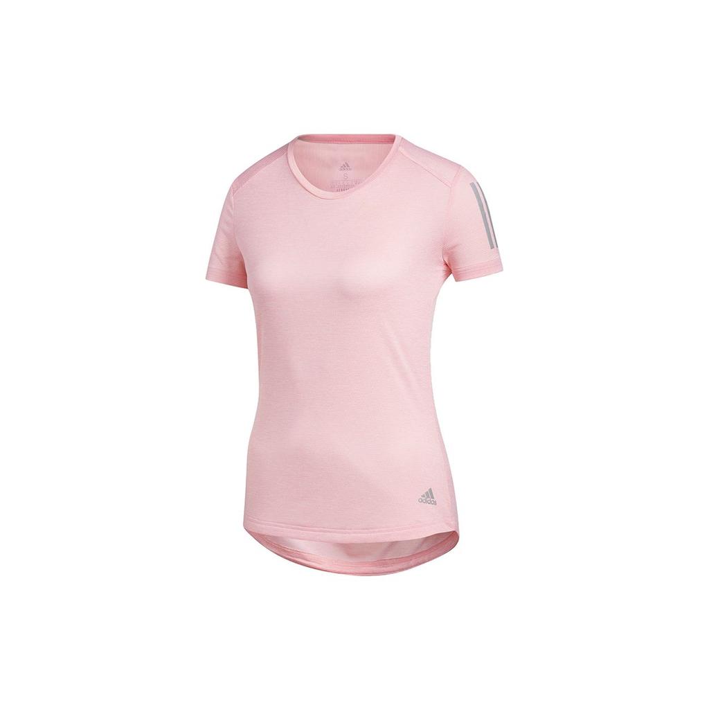 Adidas Own The Run Tee Training Sports Short Sleeve Women Tops Pink FM5813