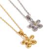 Youthway Color Preservation Stainless Steel Flower Pendant Necklace For Women Gold   Gold-Plated Waterproof Jewelry