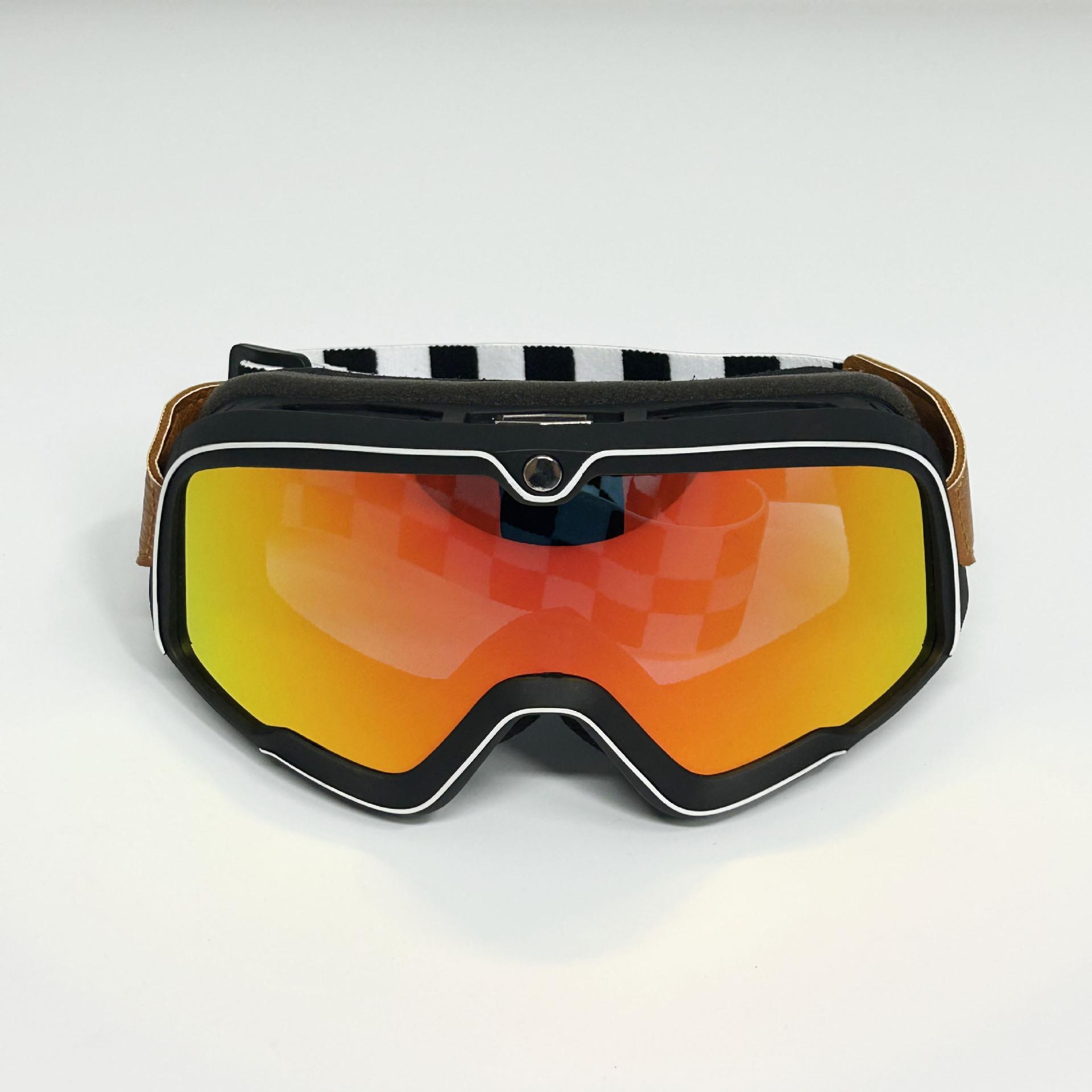 

Goggles Motorcycle Goggles, Retro Harley SUV Riding Windproof and Sand Proof Day and Night Universal Helmet Glasses