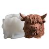 Yak Kopf Statue Silikon Kerzenformen für Epoxidharz Handgemachte Kerze Seife Topfpflanzenvase Heimdekoration