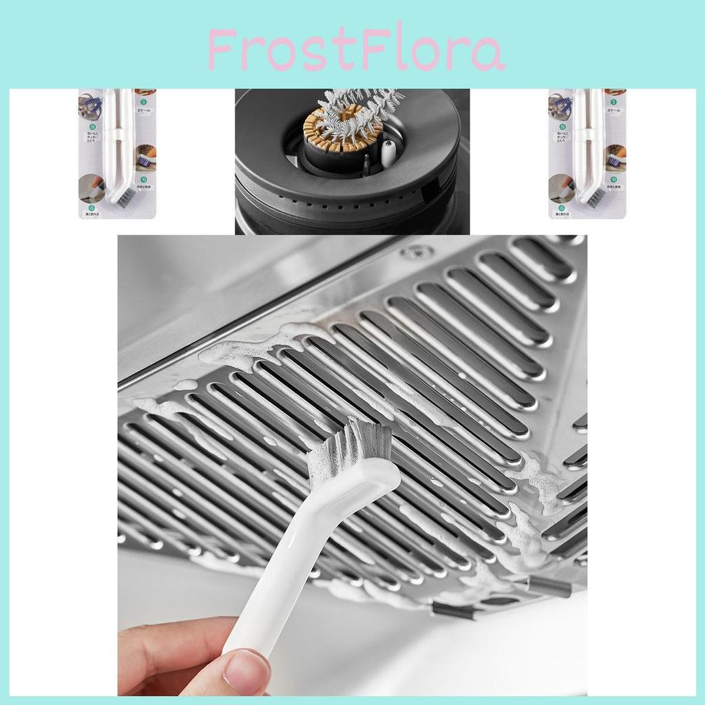 Head Dual Gas Stove Cleaning Brush With Scraper For Kitchen Stove Maintenance