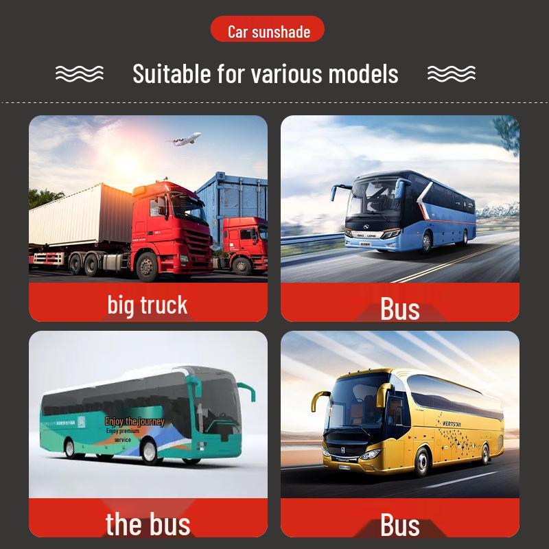 Retractable Windshield Sunshade with Heat Insulation for Cars
