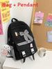 Mochila Bonita para Niñas con Estampado de Lazo y Nylon para la Escuela y Viajes
